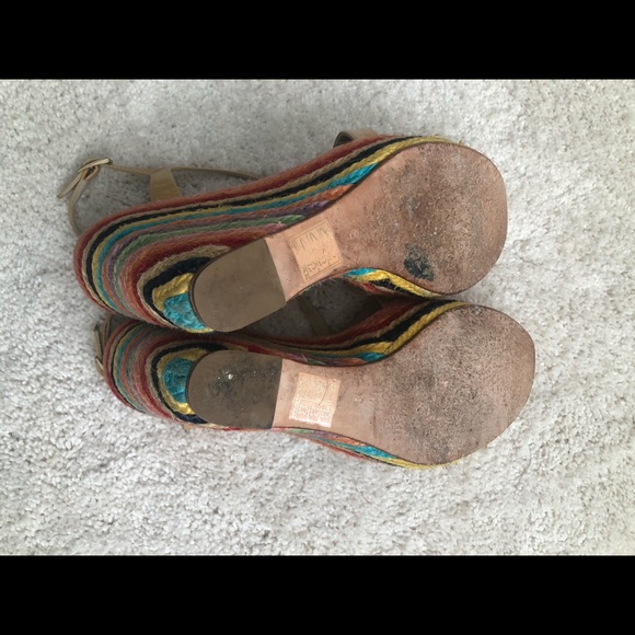 Kate spade platform espadrille sandal rainbow - Picture 5 of 6